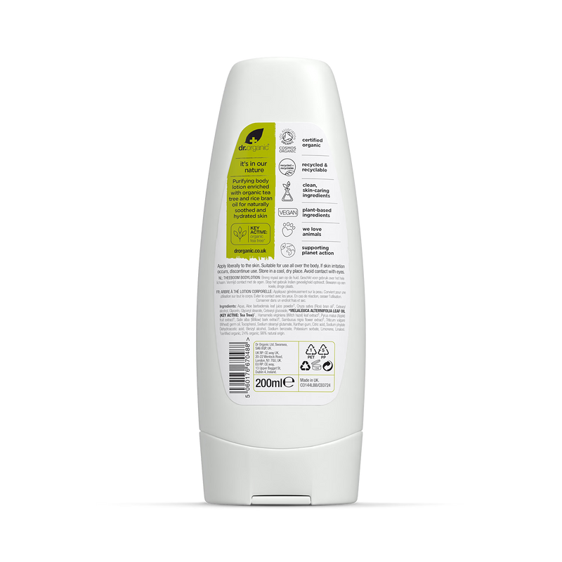 Dr Organic Tea Tree Body Lotion 200ml (British brand)