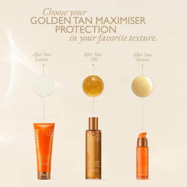 Lancaster Golden Tan Maximiser After Sun Serum 30ml, imported from the UK