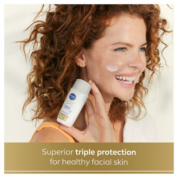 Nivea Sun Fluid Triple Protect SPF50+ 40ml, imported from the UK