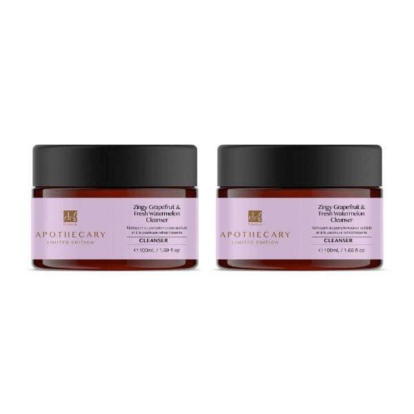 Dr Botanicals facial cleanser Zingy Grapefruit Watermelon duo 100ml x 2, UK version