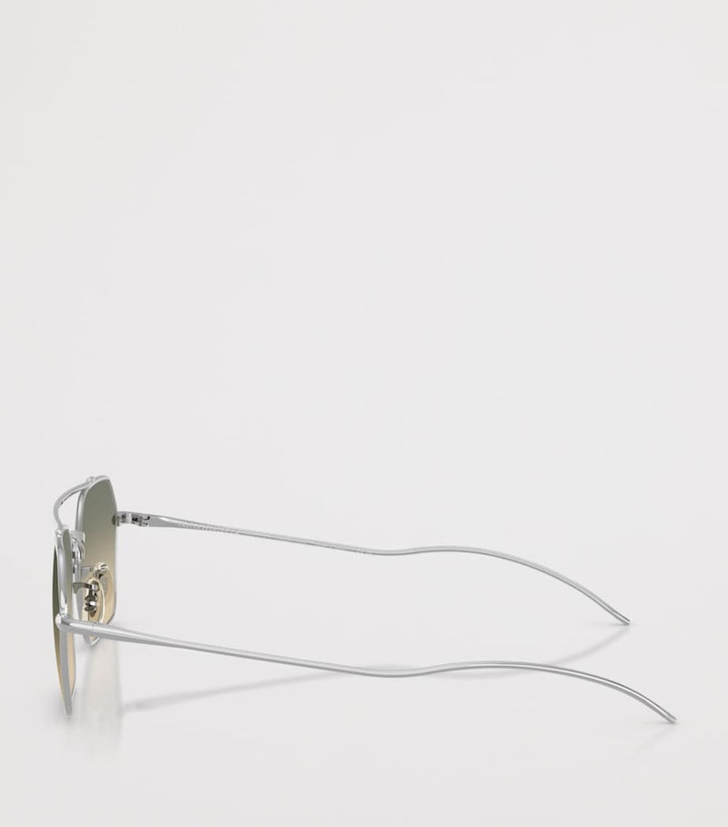 Oliver Peoples TK-15 square titanium sunglasses - British product