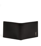 Saint Laurent leather bifold wallet with card slots and monogram - (British brand)