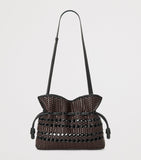 LOEWE Flamenco clutch bag in woven leather (British brand)