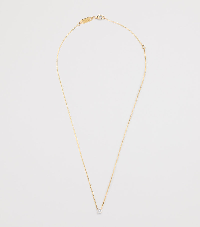Harrods 18kt yellow gold pendant with 0.25ct diamond (British brand)