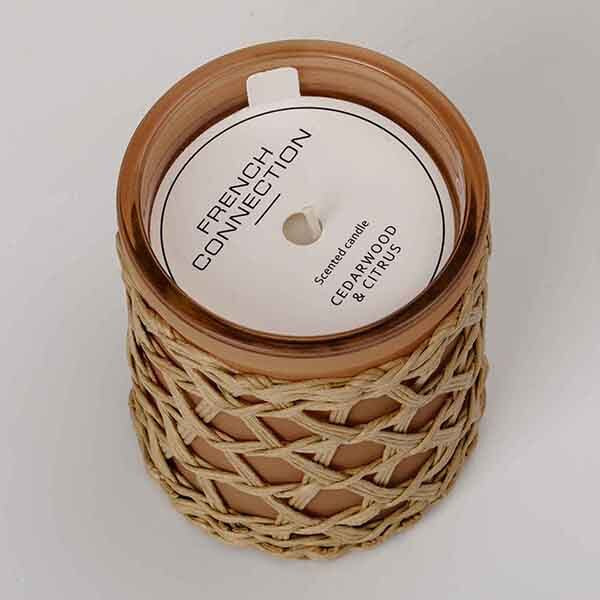 French Connection Cedarwood & Citrus Scented Candle 206g - British product