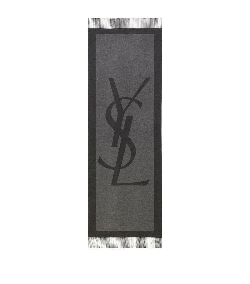 Saint Laurent silk logo scarf 210cm x 60cm - British product