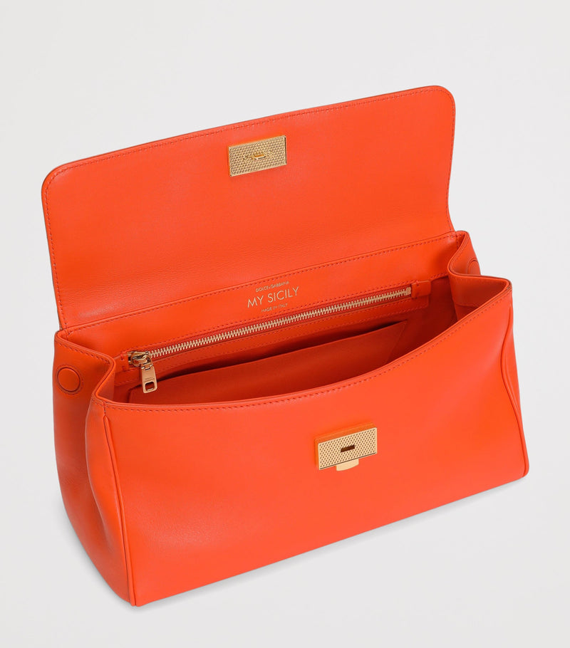Dolce&Gabbana My Sicily leather top-handle bag, imported from the UK