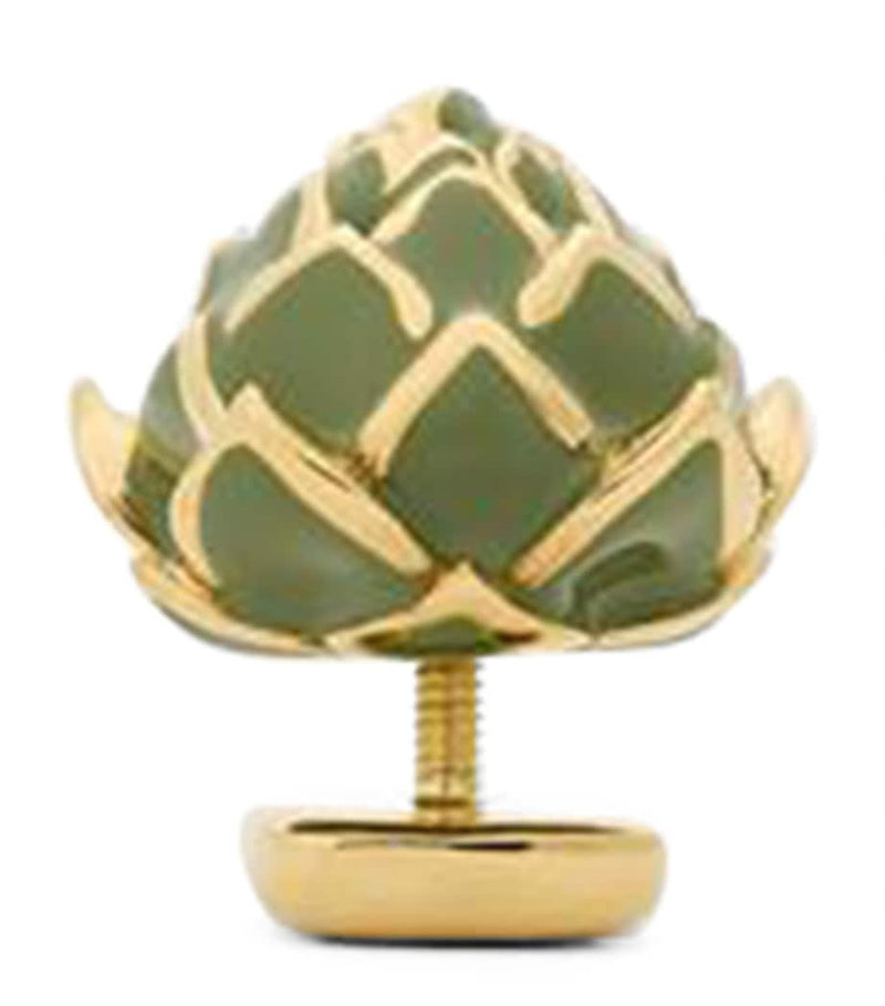 LOEWE artichoke pin with gold-tone brass, imported from the UK