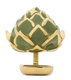LOEWE artichoke pin with gold-tone brass, imported from the UK