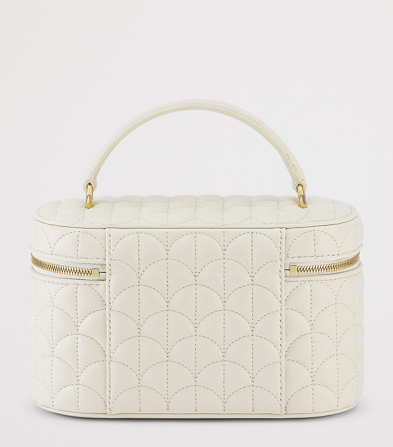 Bvlgari vanity case bag in Perla White calf leather, UK version
