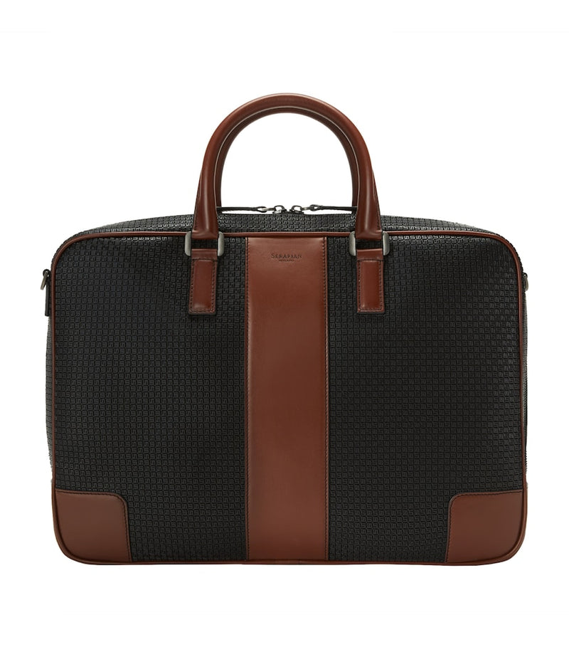 Serapian City briefcase with Stepan canvas, UK version
