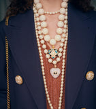 Valentino Garavani Coeur Royal beaded necklace with heart pendant - British product