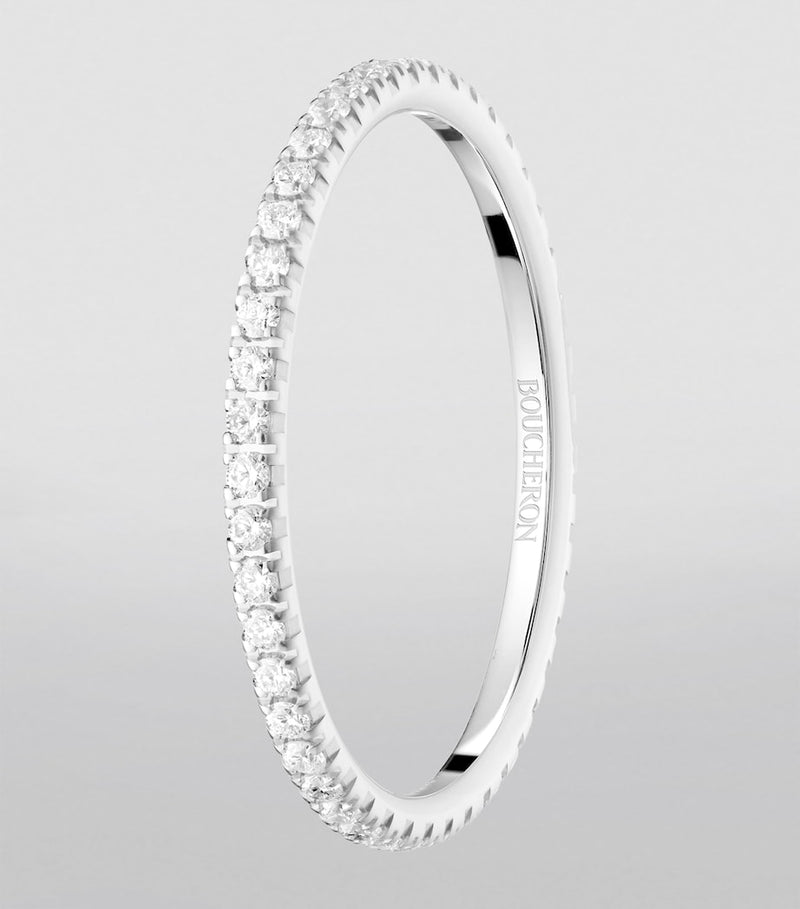 Boucheron white gold diamond wedding band - British product