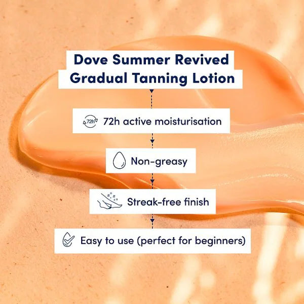 Dove Gradual Tanning Lotion Light To Medium 200ml - British product