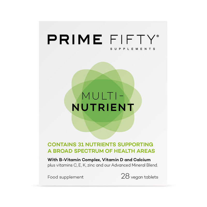 Multi-nutrient supplement for 50+, imported from the UK