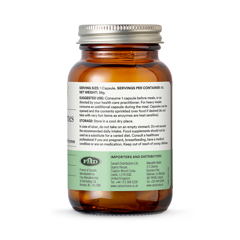 Udo's Choice digestive enzyme blend 90 capsules - British product