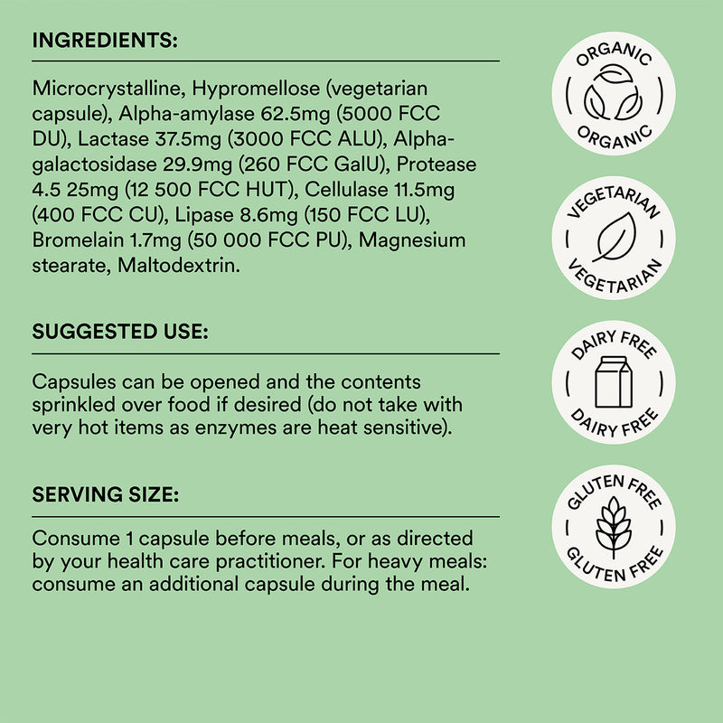 Udo's Choice digestive enzyme blend 90 capsules - British product