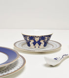 Wedgwood Renaissance soup bowls and spoons set (British brand)