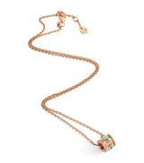Harrods Marli New York Rose Gold, Diamond and Turquoise LIFE Necklace 45cm- Buy online at McGrocer