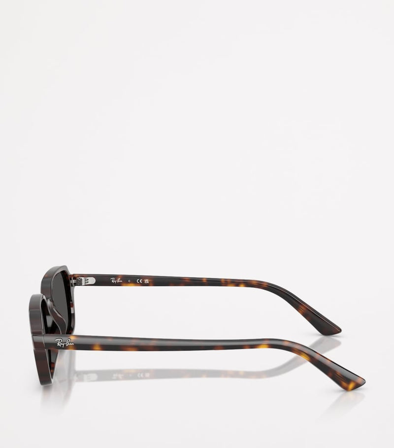 Ray-Ban Zuri bio-based sunglasses with pillow-shaped Havana frames, imported from the UK