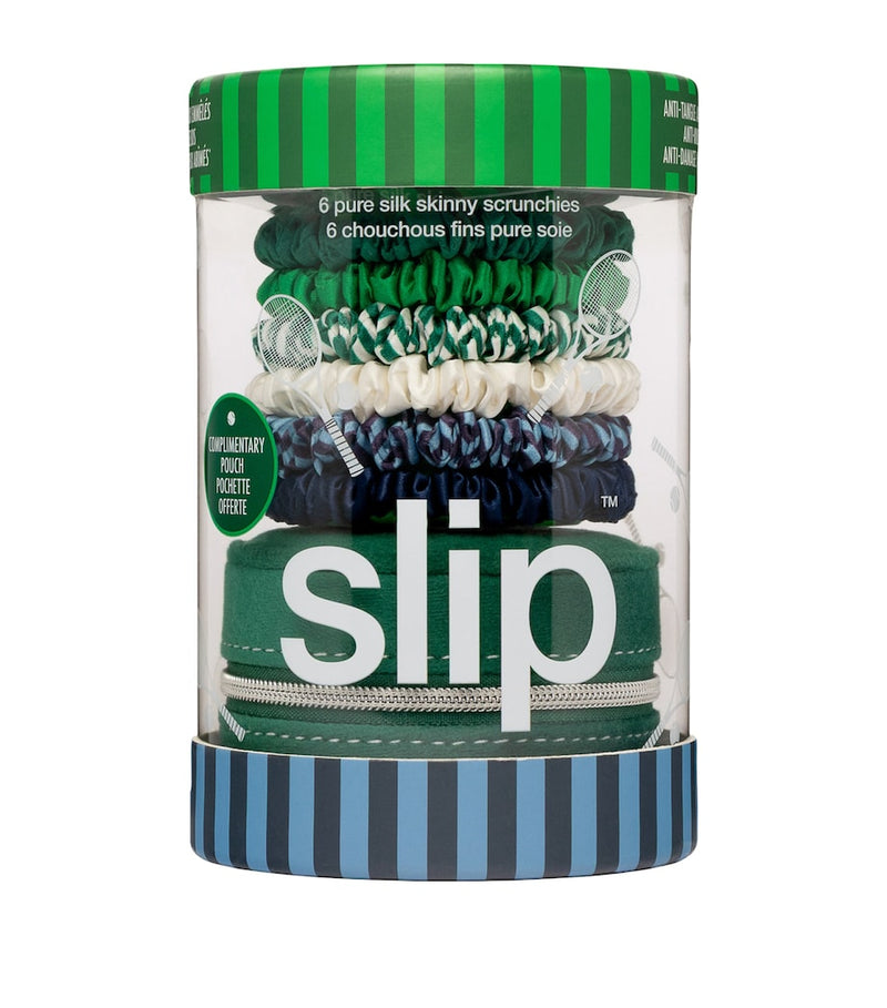 Slip mulberry silk Courtside scrunchies pack of 6 (British brand)