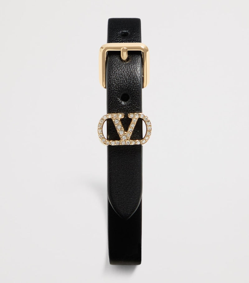 Valentino Garavani VLogo Ovalette bracelet with crystals (British brand)