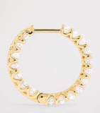 Harrods yellow gold diamond hoop earrings 1.25ctw, UK version