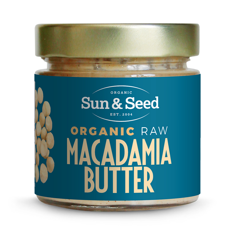 Sun & Seed organic raw macadamia butter 200g, imported from the UK