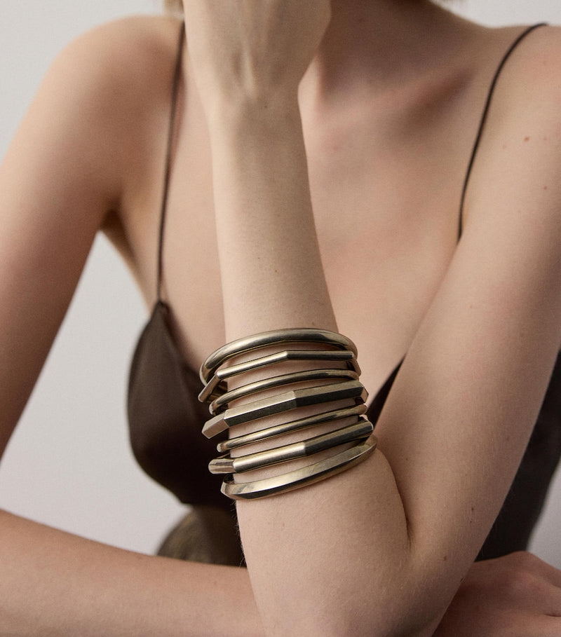 Ralph Lauren Collection Brass Orbit Cuff 2.5cm - British product