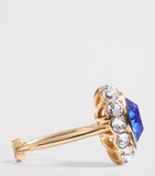 Valentino Garavani crystal VLogo ring gold-tone, UK version