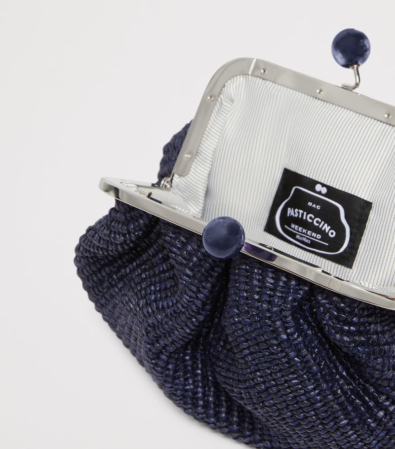 Weekend Max Mara woven Pasticcino clutch bag small, imported from the UK