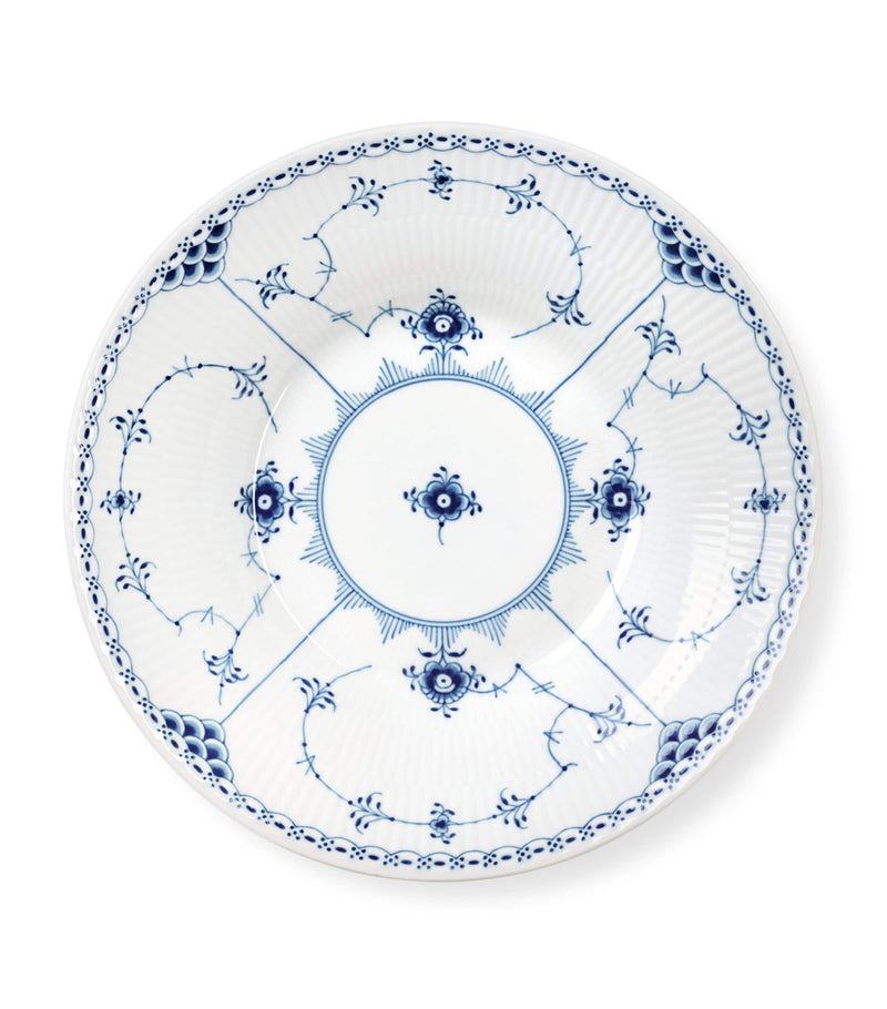 Royal Copenhagen Blue Fluted Half Lace porcelain plate 24cm, imported from the UK