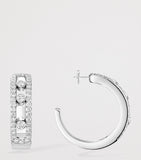 Messika white gold diamond hoop earrings 0.52ct, imported from the UK