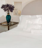 Pratesi striped sateen jacquard king duvet cover 230cm x 220cm, imported from the UK