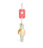Glass-Blown Nutcracker Tree Decoration with Hanging Loop, 16.5cm Height