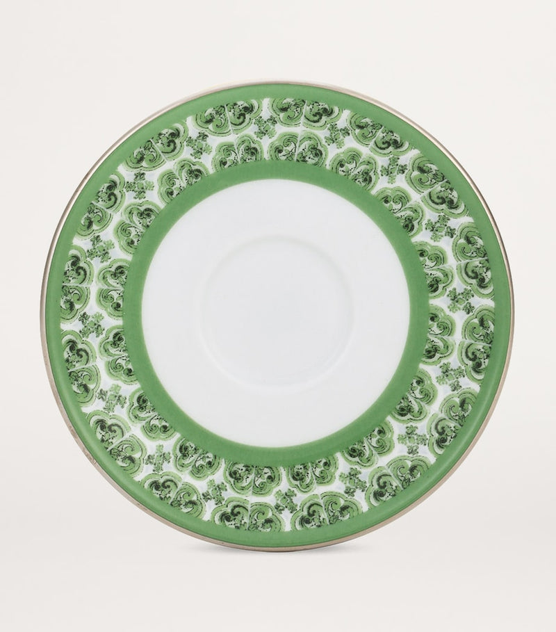 Dolce&Gabbana porcelain coffee cup and saucer with geometric print - British product