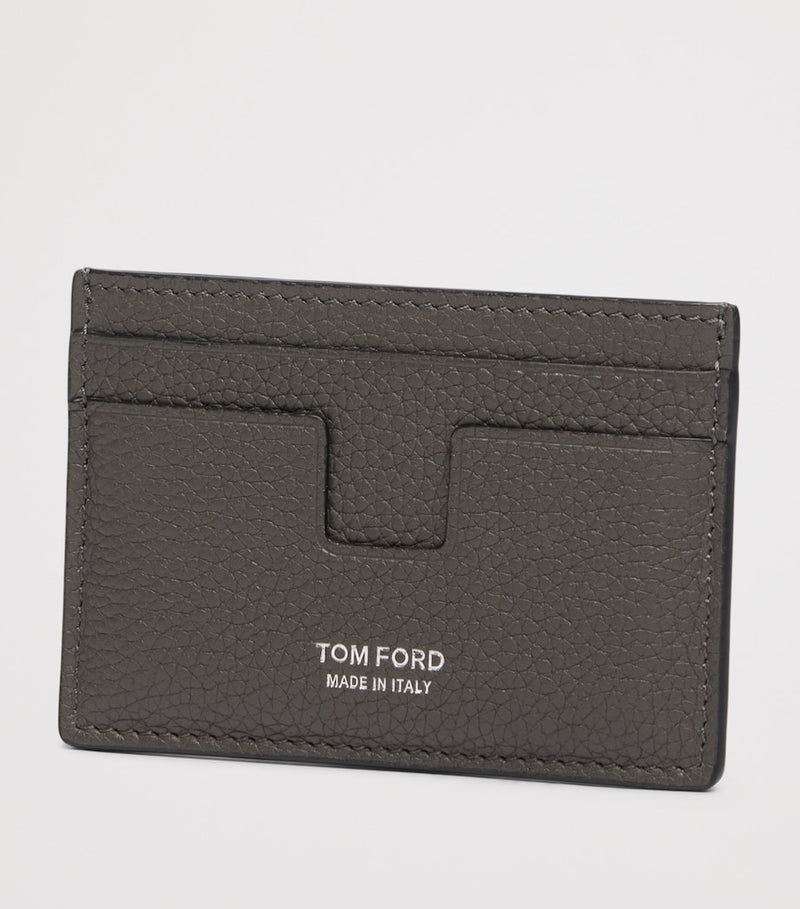 TOM FORD grained leather T-Line card holder (British brand)
