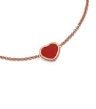 Chopard My Happy Hearts bracelet in rose gold and carnelian - British product