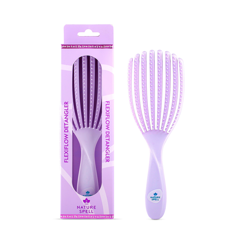 Nature Spell Flexi Flow Detangler Brush Purple, UK version