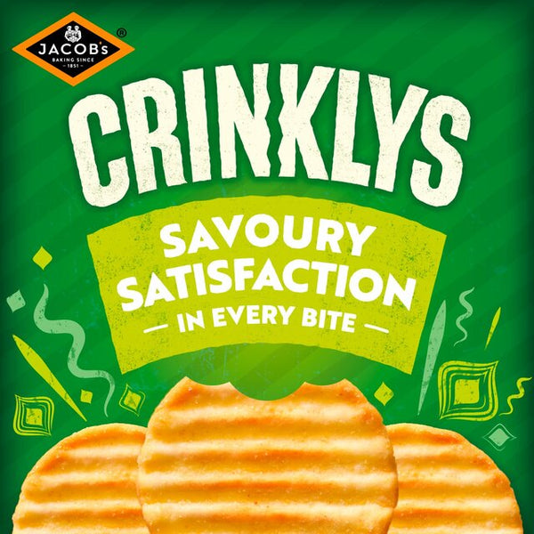 Jacob's Crinkly's Cheese & Onion Flavour Baked Snacks Multipack 6 per pack
