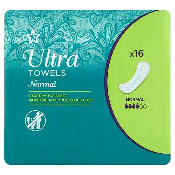 Superdrug Normal Ultra Sanitary Towels x16 GOODS Superdrug