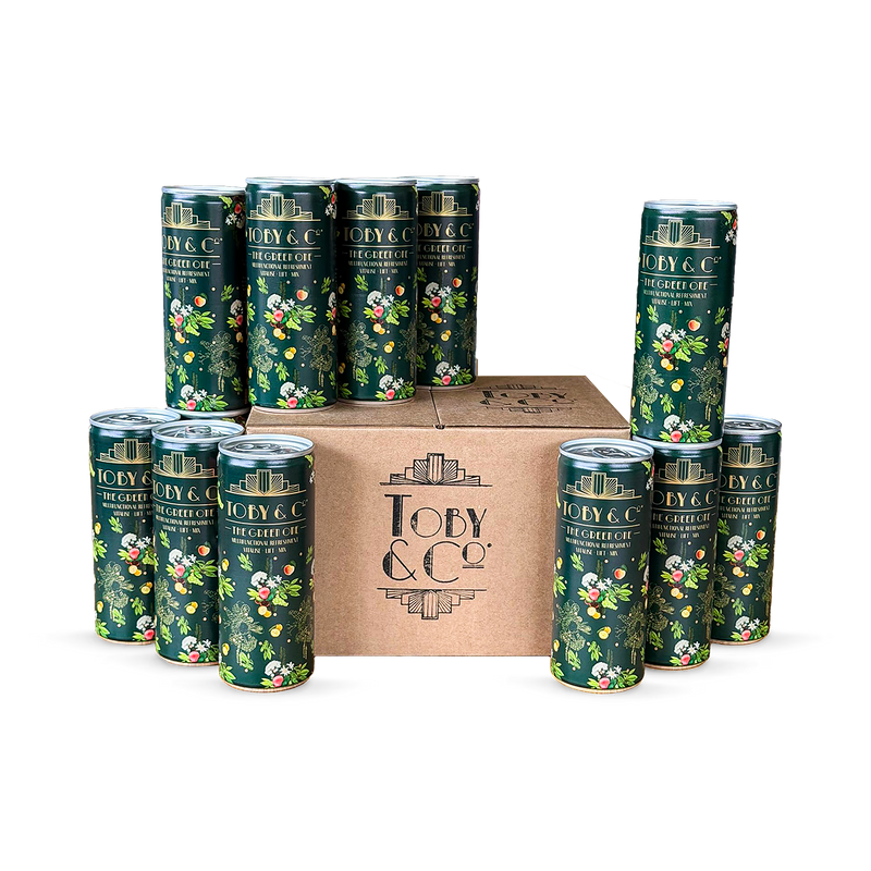 Toby & Co The Green One functional drink 250ml can pack (British brand)