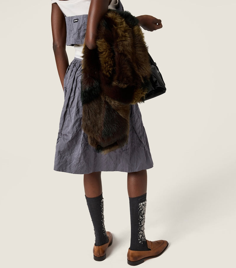 Miu Miu patchwork shearling stole luxury accessory - British product
