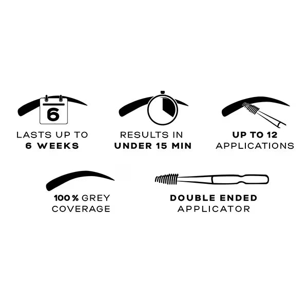 Eylure Dybrow Dark Brown eyebrow tint 5ml - British product