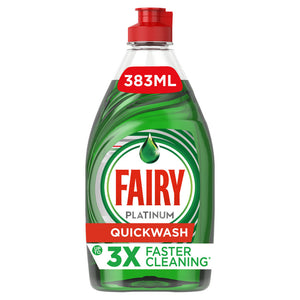 Fairy Platinum Quickwash Original Washing Up Liquid With Up To 3X Faster Tough Grease Cleaning