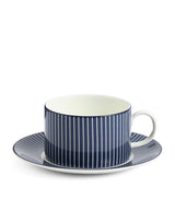 Harrods Wedgwood Pinstripe Fine Bone China Teacup and Saucer- Buy online at McGrocer