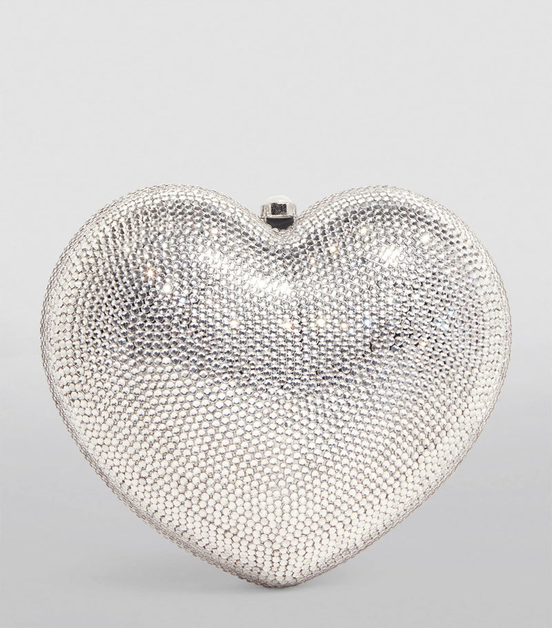 Judith Leiber heart-shaped crystal clutch bag, imported from the UK