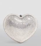 Judith Leiber heart-shaped crystal clutch bag, imported from the UK