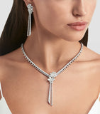Graff Carissa drop earrings 7.4cm white gold diamond - British product