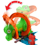 Hot Wheels T-Rex Blaze Battle playset, imported from the UK